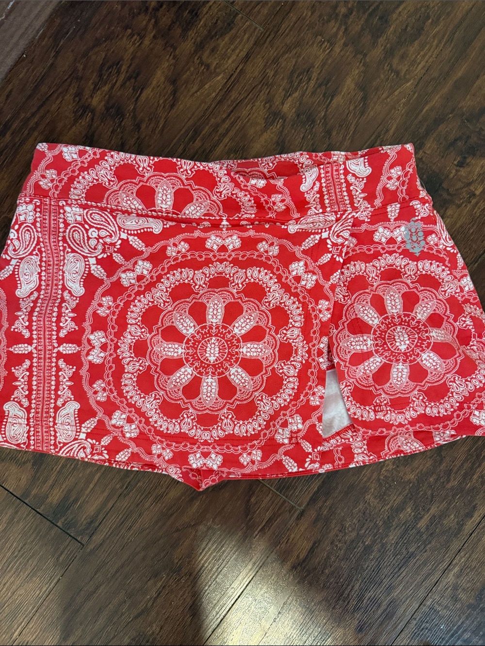 Red Floral free people Bandana Print Women’s Shorts